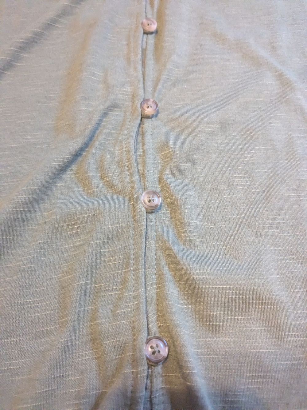 No Boundaries Size XXL Button-Front Ruffle Top in Olive Green - Picture 8 of 8